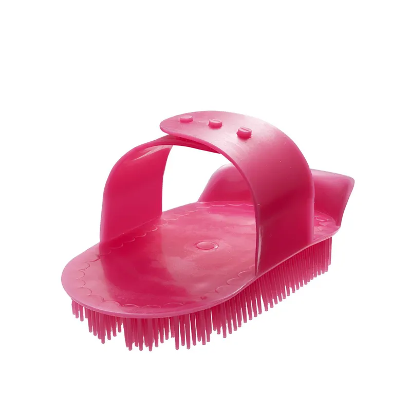 Bitz Medium Plastic Curry Comb in Pink