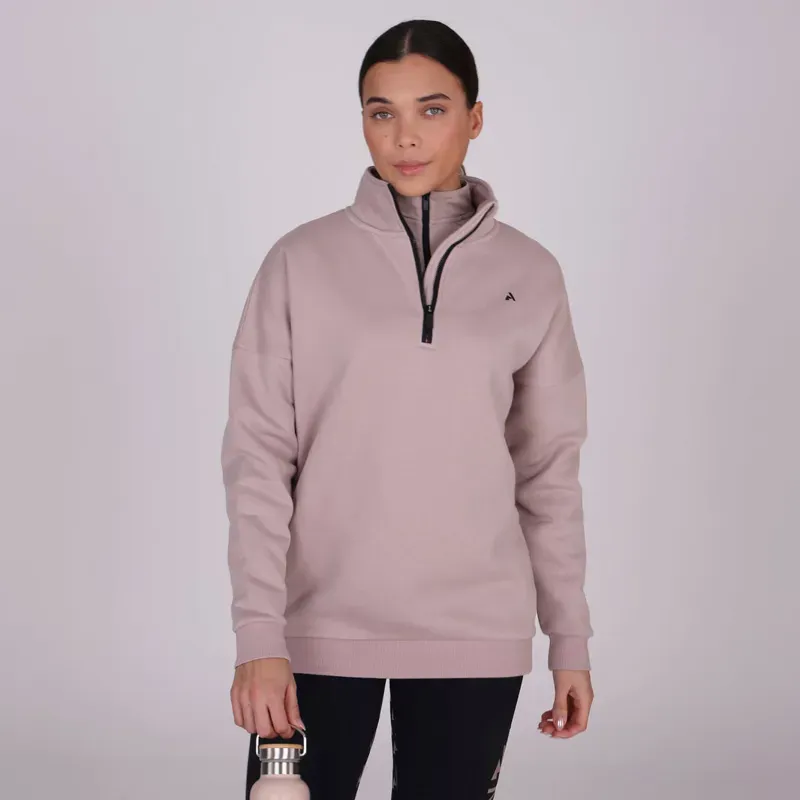 Aubrion React Half Zip Sweatshirt in Sand