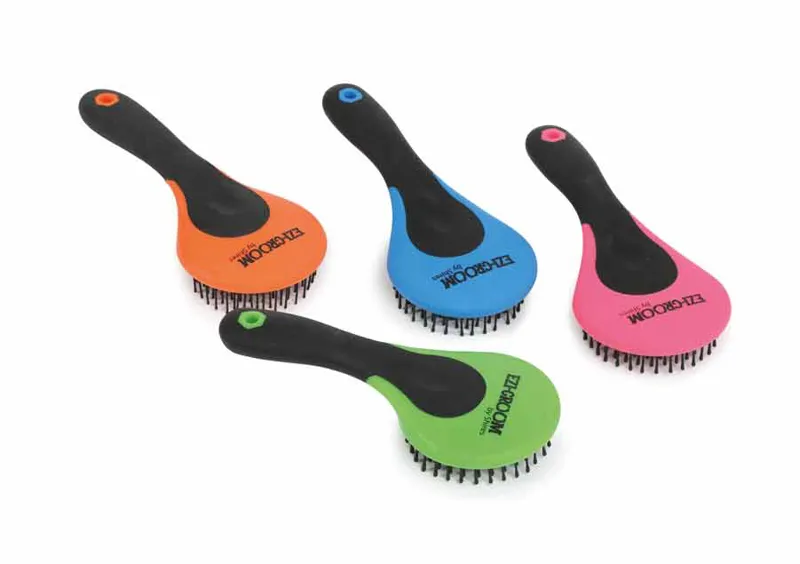 Shires EZI-GROOM Grip Mane and Tail Brush in Orange-1