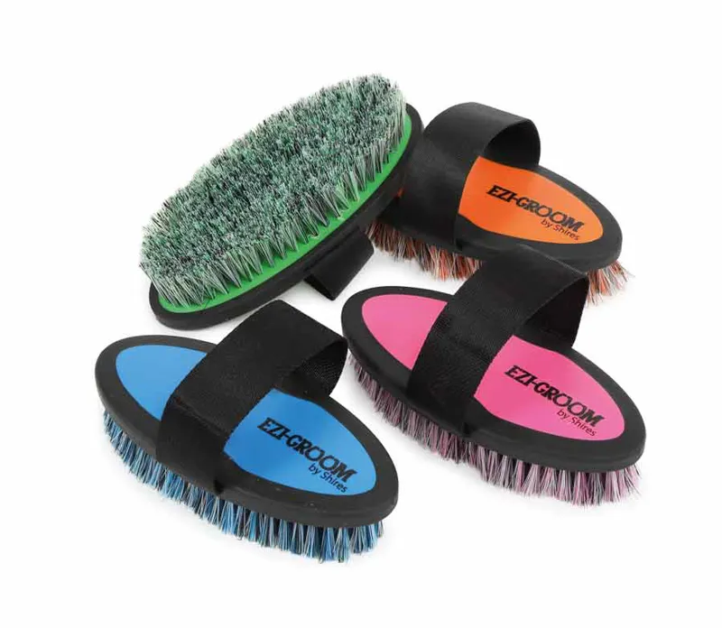 Shires Large Ezi-Groom Body Brush in Bright Blue