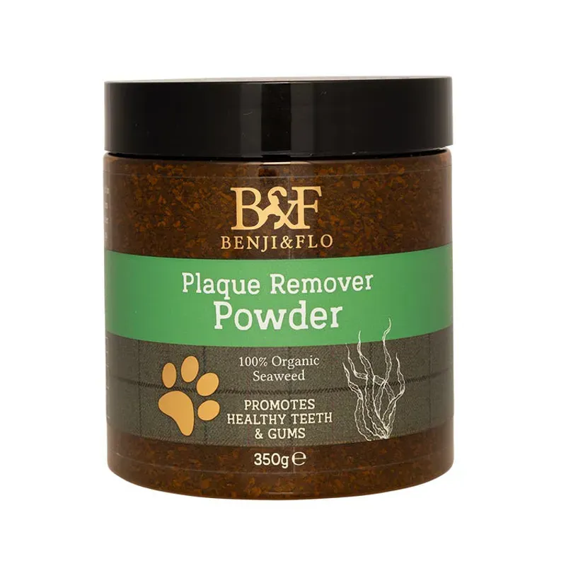 Benji and Flo 350g Plaque Remover Powder in Green