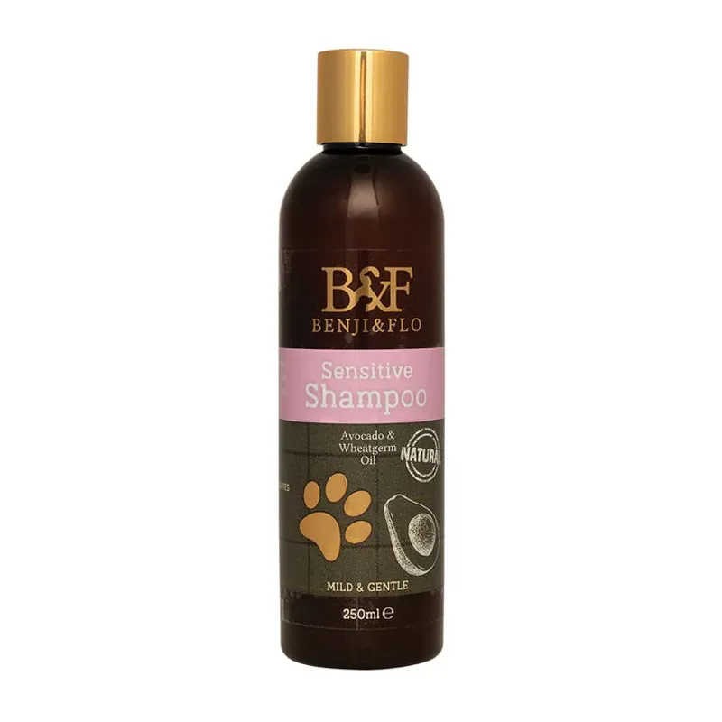 Benji and Flo 250ml Sensitive Shampoo in Brown