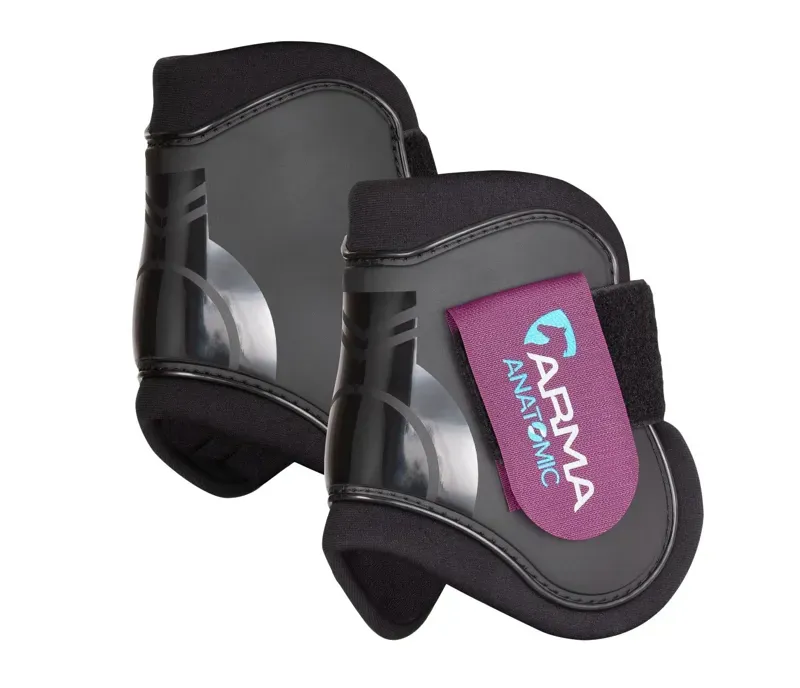 Shires ARMA Fetlock Boots in Black/Plum