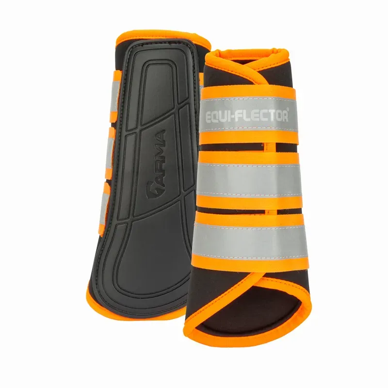 Arma Equi-Flector Brushing Boots in Orange