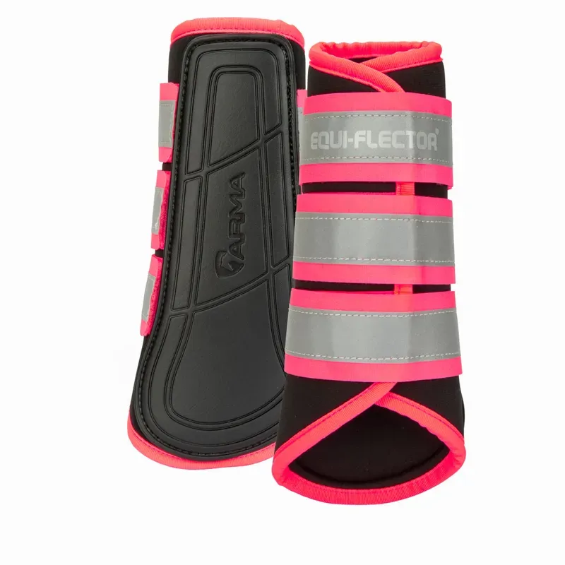 Arma Equi-Flector Brushing Boots in Pink