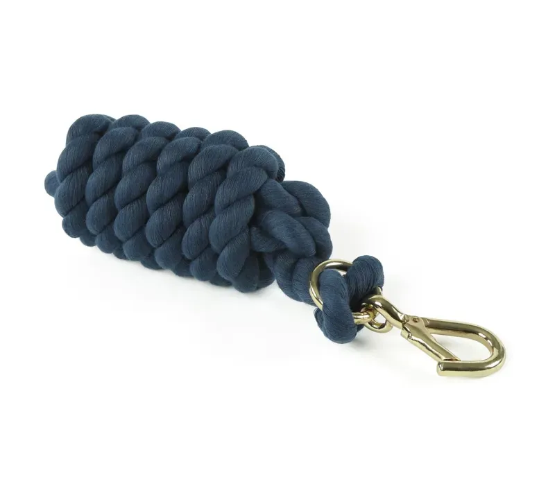 Shires One Size Plain Headcollar Lead Rope in Navy