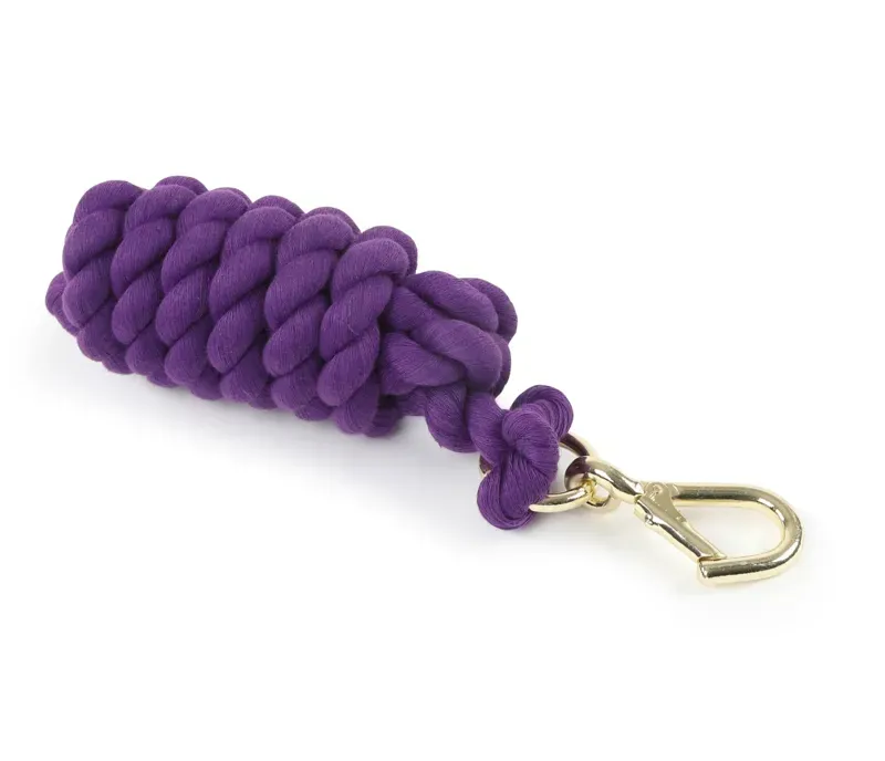 Shires One Size Plain Headcollar Lead Rope in Purple