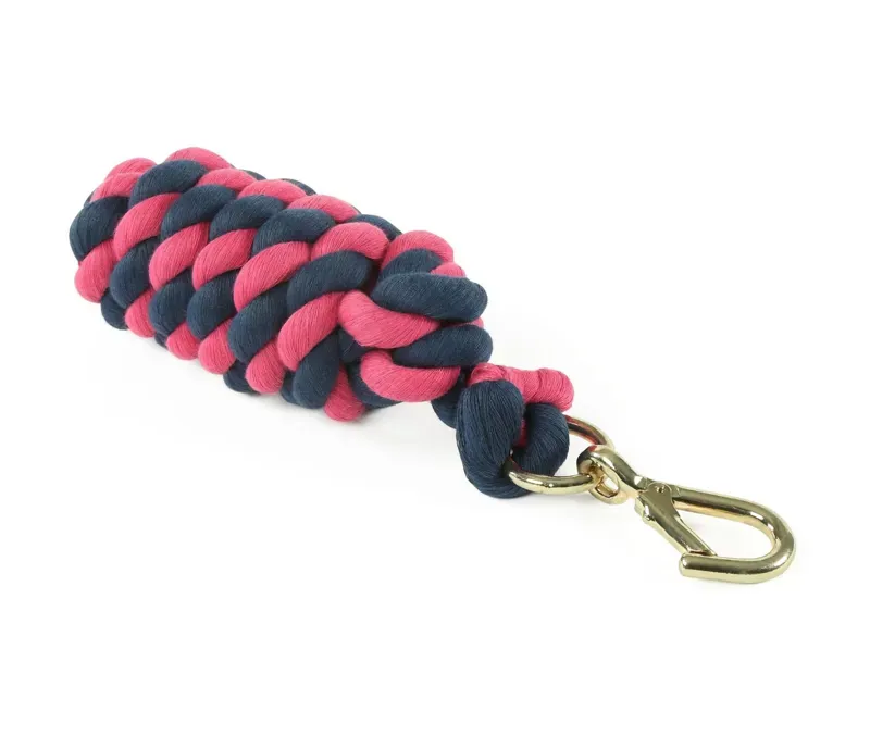 Shires One Size Two Tone Headcollar Lead Rope in Blue/Fuchsia