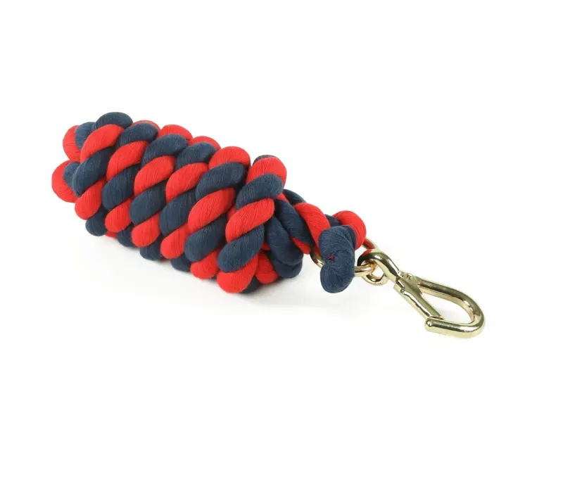 Shires One Size Two Tone Headcollar Lead Rope in Blue/Red