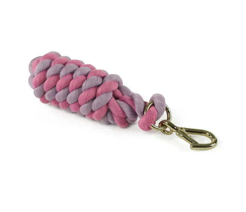 Shires One Size Two Tone Headcollar Lead Rope in Pink/Lilac