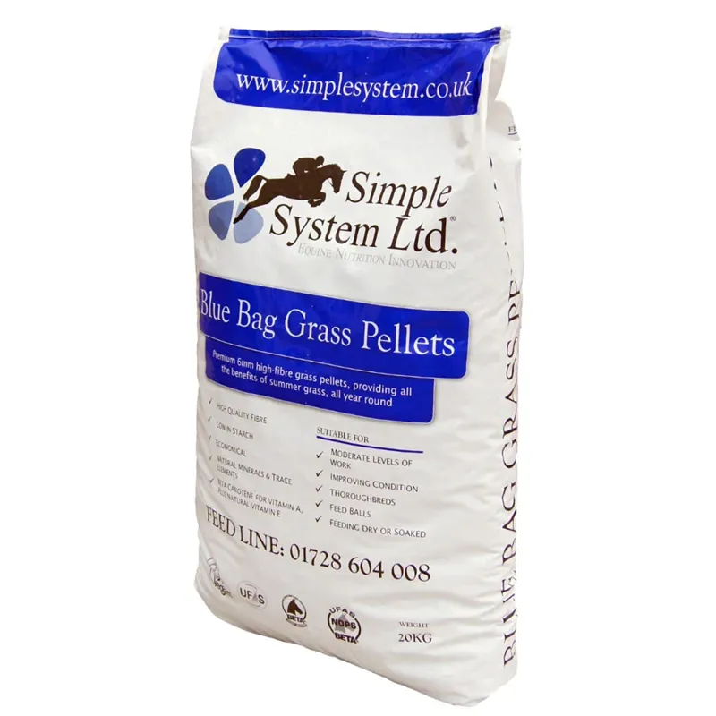 Simple Systems Blue Bag Grass Pellets 20kg