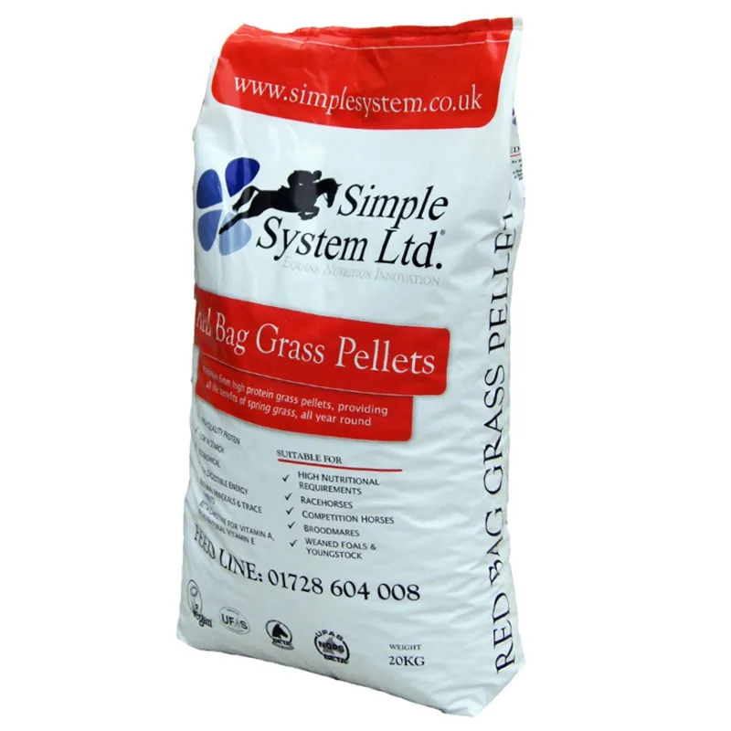 Simple Systems Red Bag Grass Pellets 20kg