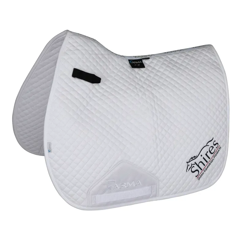 Arma Shires Branded GP Saddlelcoth in White