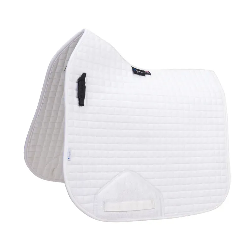 Arma Deluxe Cotton Dressage Saddlecloth in White