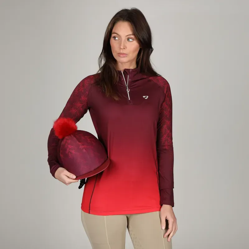Aubrion Hyde Park Cross Country Shirt in Red Leaf