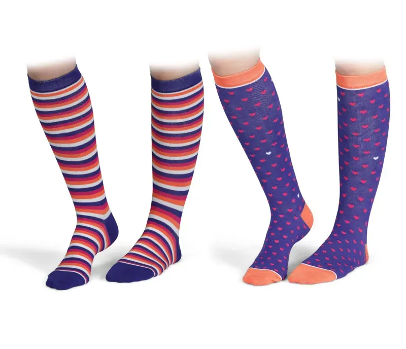 Shires Aubrion Bamboo Socks 2 Pairs in Purple