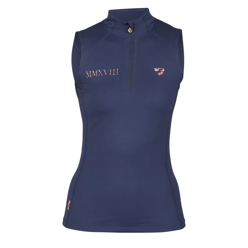 Aubrion Team Sleeveless Base Layer Navy Blue