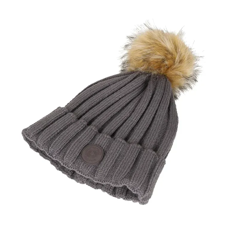 Aubrion Team Bobble Hat in Grey