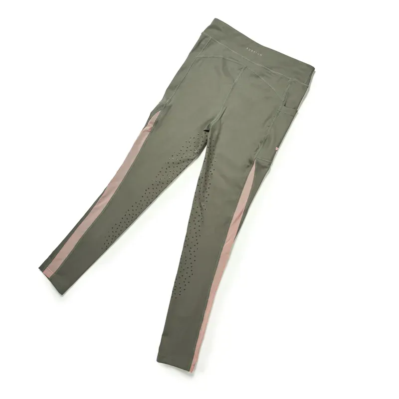 Aubrion Rhythm Riding Tights - Young Rider OLIVE 15/16yrs