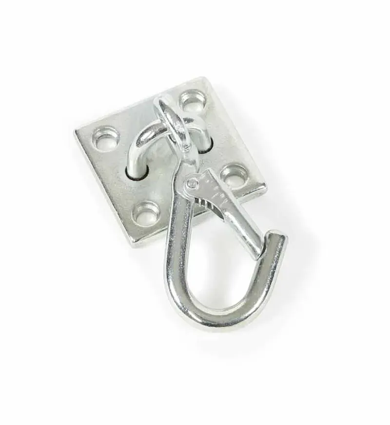 Shires One Size Metal Snap Hook On Wall Plate