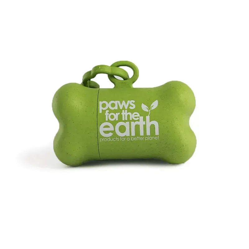 Ancol Paws For The Earth Plastic Free Poop Bag Dispenser in Green