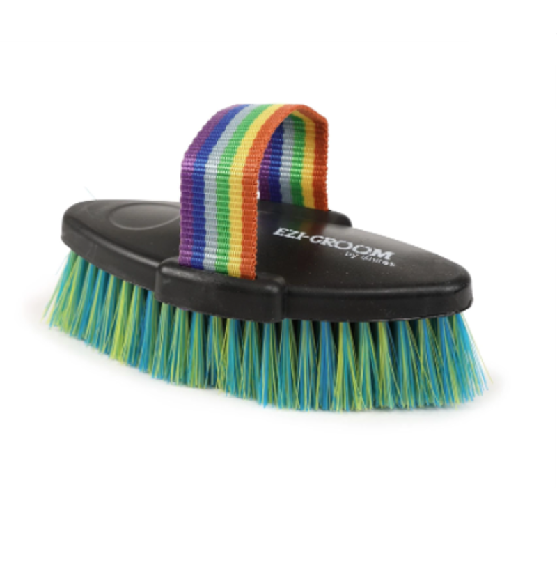 Shires Ezi-Groom Small Shape Up Body Brush in Blue/Yellow