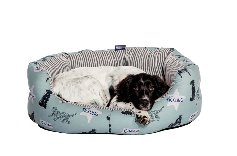 Danish Design Battersea 76 cm Playful Dogs Deluxe Slumber Bed in Blue