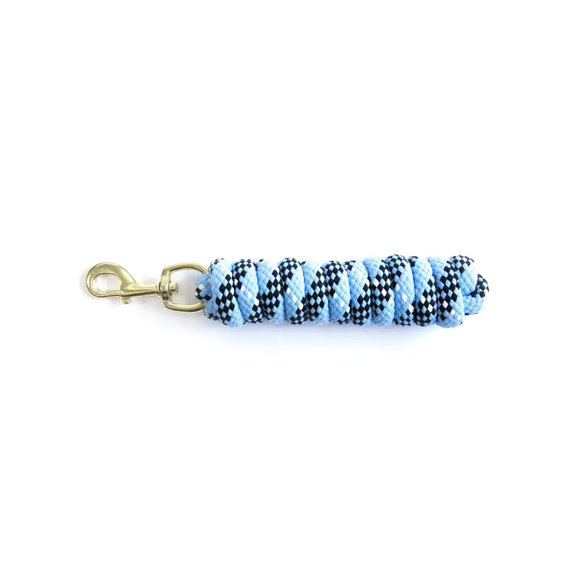 KM Elite Cotton 7ft Double Braided Leadrope in Pastel Blue