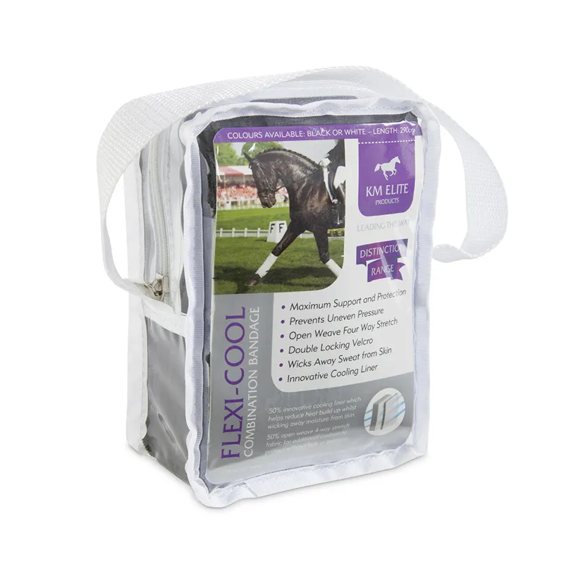 KM Elite Flexi-Cool Combination Bandages in Black