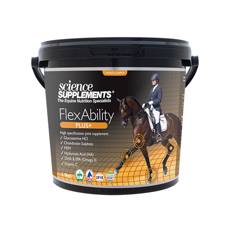 Science Supplements FlexAbility Plus+ 1.7kg Horse Supplement in Black