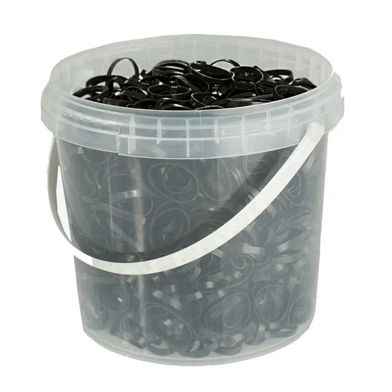 Smart Grooming Silicone Plaiting Bands Tub in Black