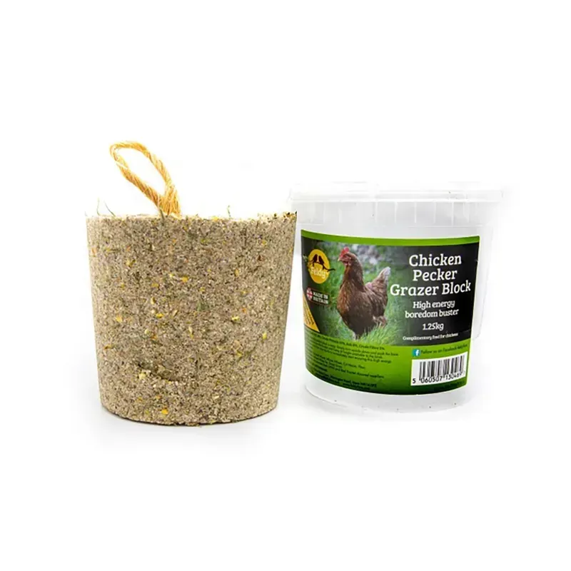 Feldy 1.25kg Chicken Pecker Grazer Block in Clear