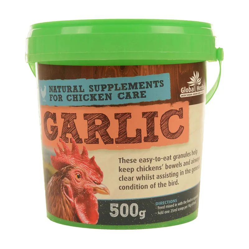Global Herbs 500g Poultry Garlic Granules in Green