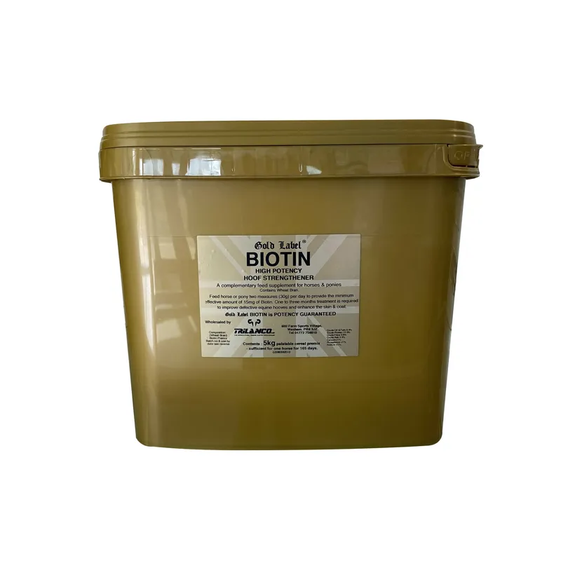 Gold Label 5kg Biotin Plus Supplement in Gold