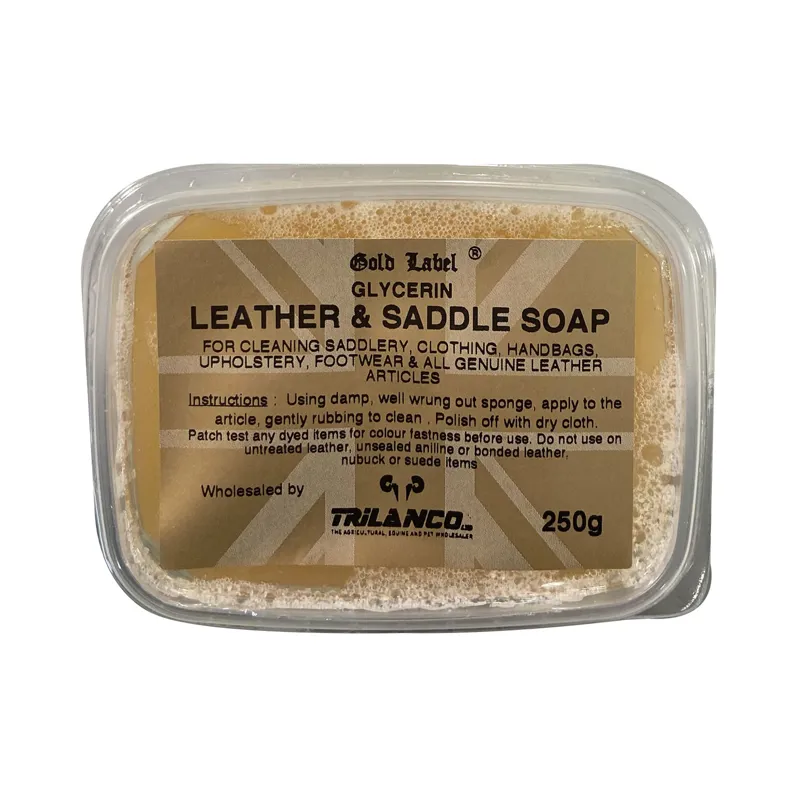 Gold Label 250gm Glycerin Leather and Saddle Soap in Gold