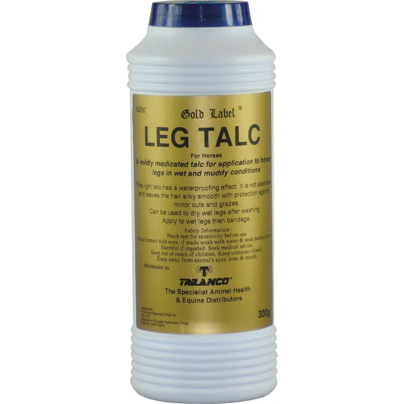 Gold Label 300g Leg Talc in Gold