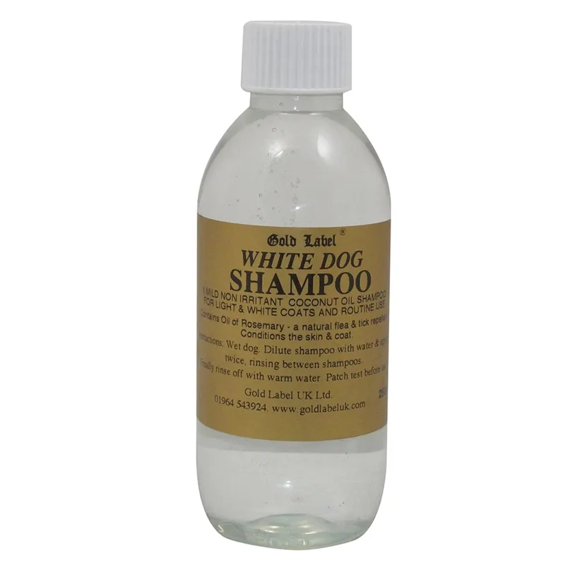 Gold Label 250ml Canine White Dog Shampoo in Clear