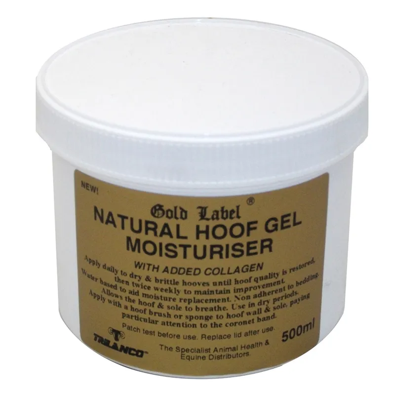 Gold Label 500ml Natural Hoof Gel Moisturiser in Gold