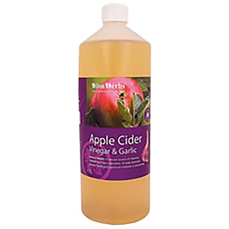 Hilton Herbs 1lt Apple Cider Vinegar and Garlic in Yellow