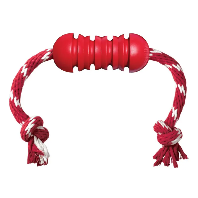 Kong Medium Dental with Rope in Red
