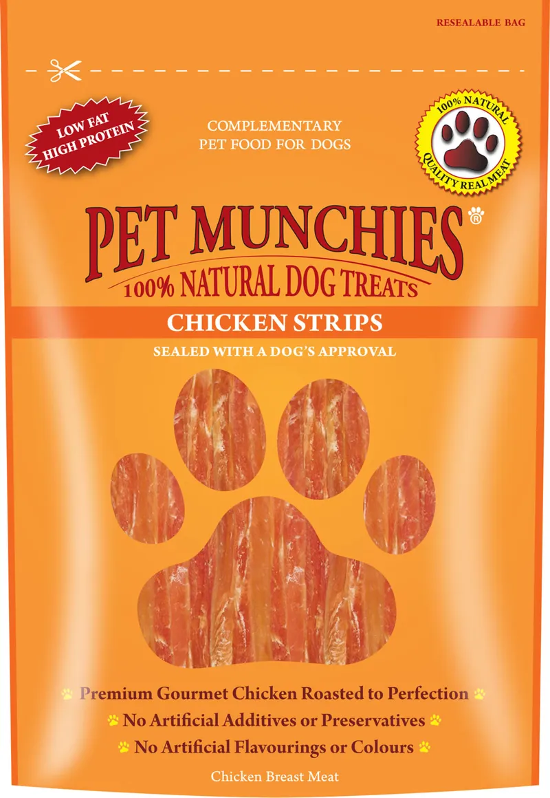 Pet Munchies Chicken Strips - 90 gm x 8 pack