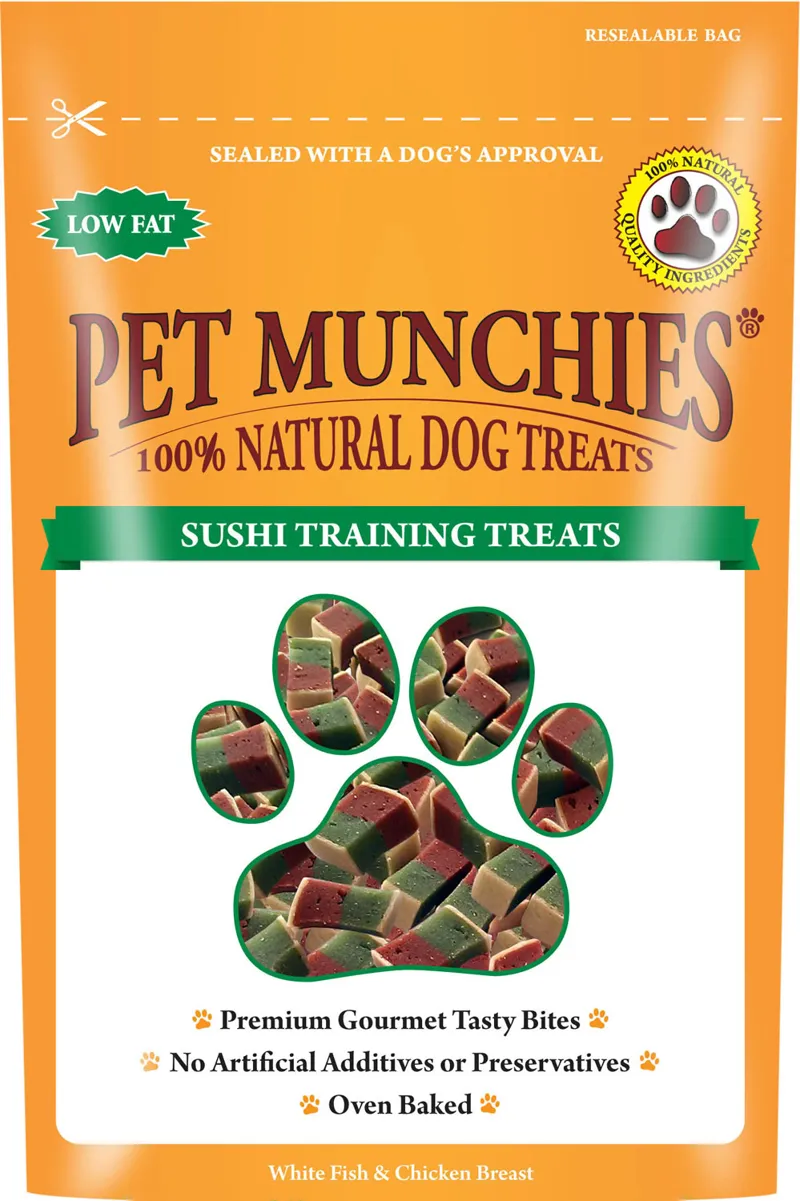 Pet Munchies 50 gm x 8 pack Training Treats Sushi