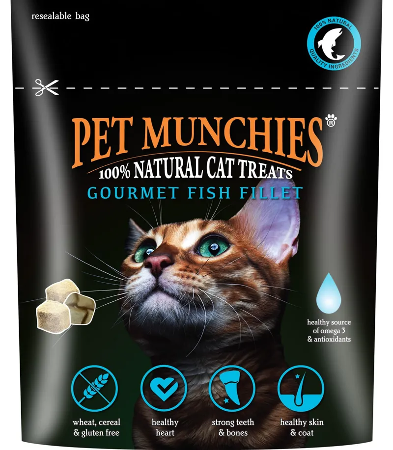 Pet Munchies Gourmet Fillet Treats For Cats - X FISH 10 gm 8 pack