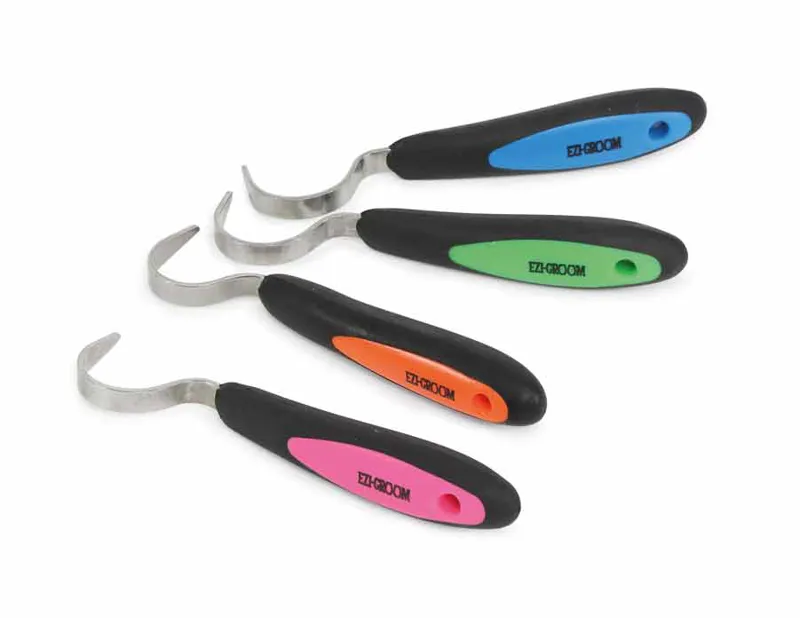 Shires EZI-GROOM Grip Hoof Pick in Lime Green