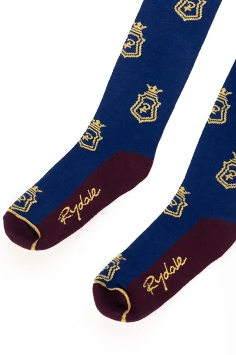 Rydale Ladies Emblem Knee Length Riding Socks 4-7 in Denim-2