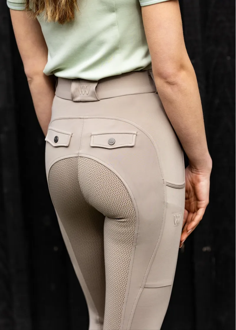 Woof Wear Ladies Hybrid II Riding Breeches in Stone-2