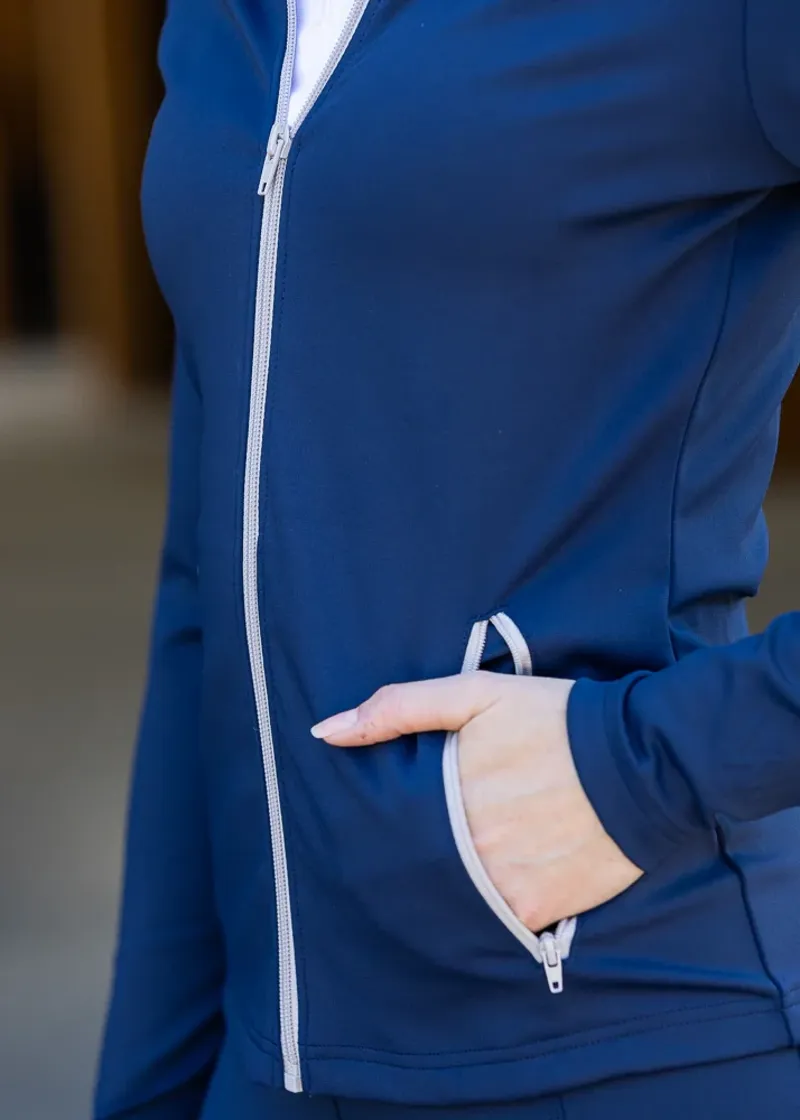 Woof Wear Ladies All Season Training Jacket in Navy-5