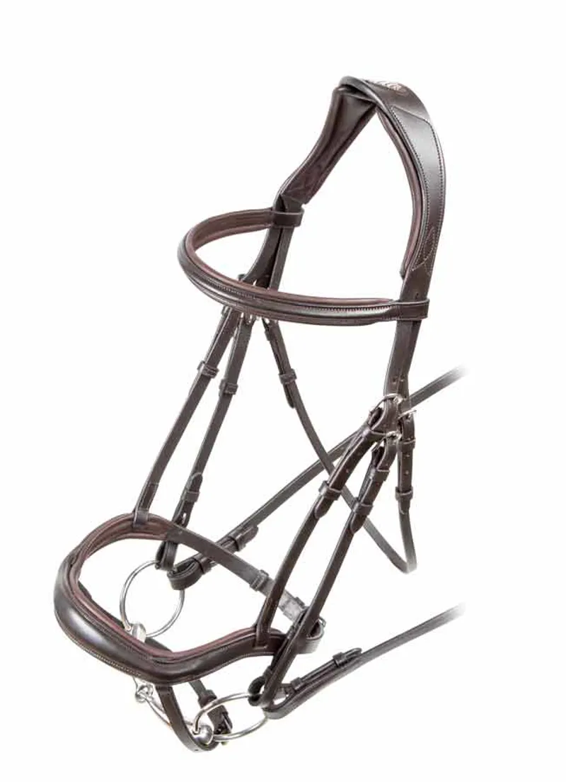 Shires Velociti RAPIDA Ergonomic Flash Bridle in Havana