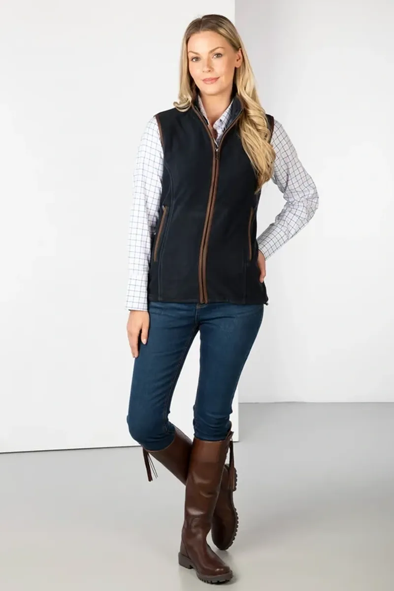 Rydale Ladies Huggate Premium Fleece Waistcoat In Ink-3