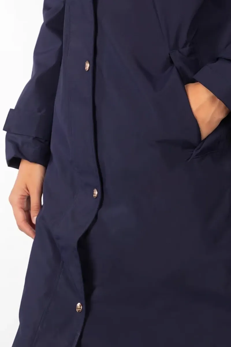 Rydale Ladies Bramham Full Length Coat in Dark Navy-6